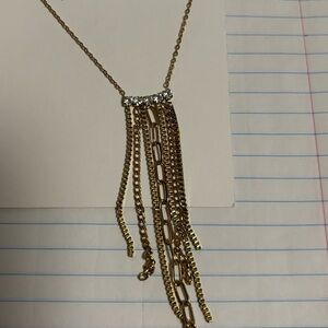 I am joy gold dangling necklace nwt